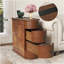 Table de bout avec station de charge et tiroirs, aucun assemblage requis, parfaite pour le salon et la chambre à coucher