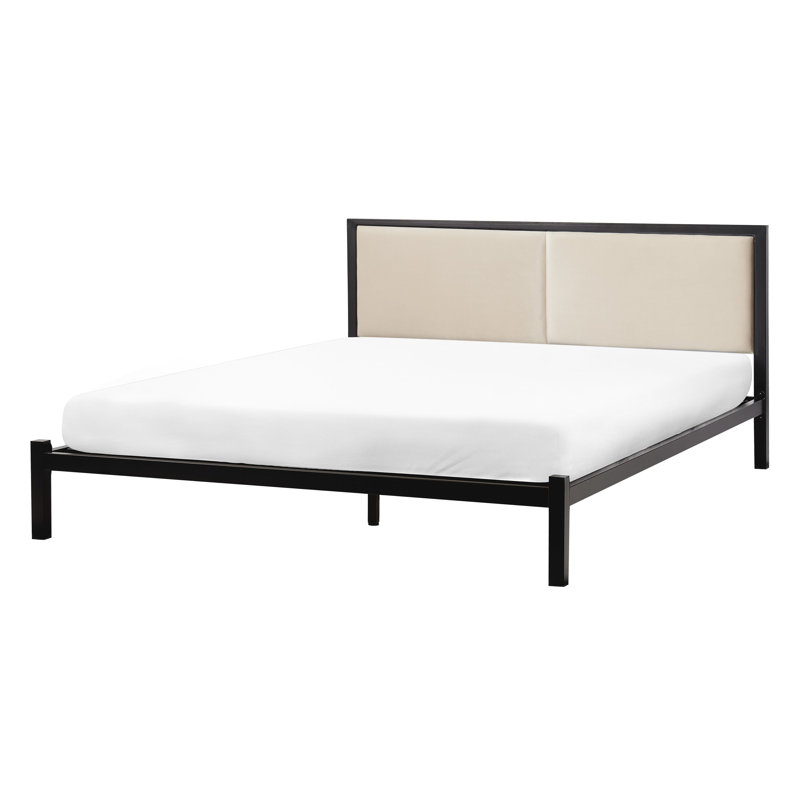 Sorin Upholstered Velvet Bed, European Double (140 x 200 cm)