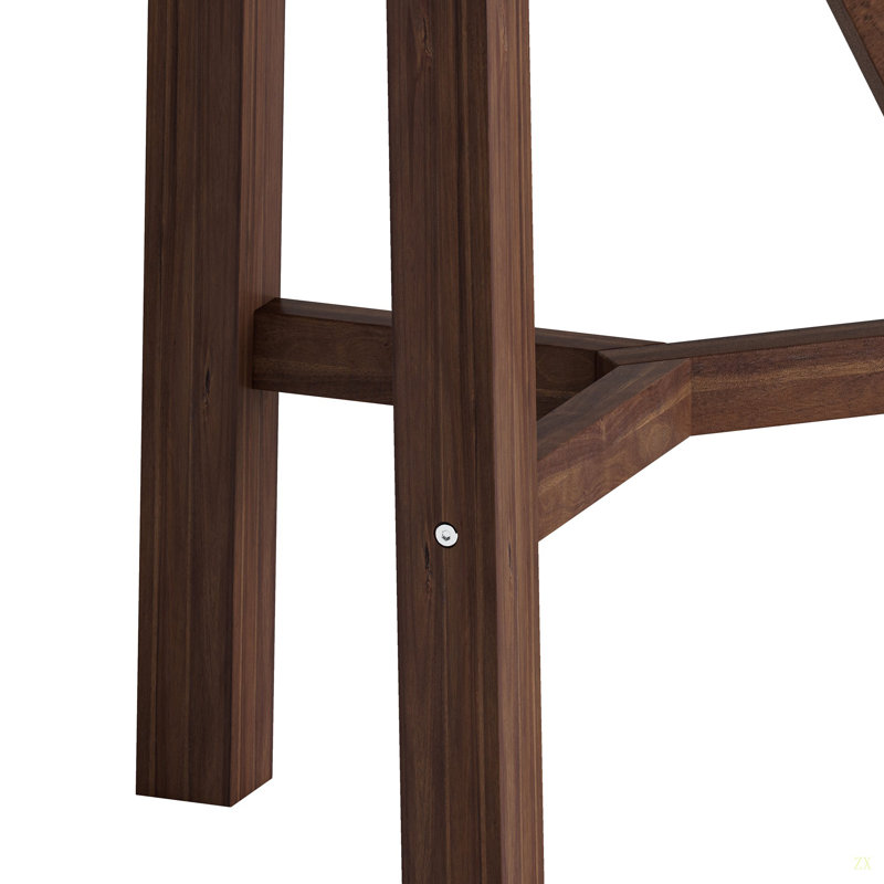 Ensemble de table de salle à manger moderne avec prises de courant, ensemble de table de bar avec tabourets rembourrés, Noyer