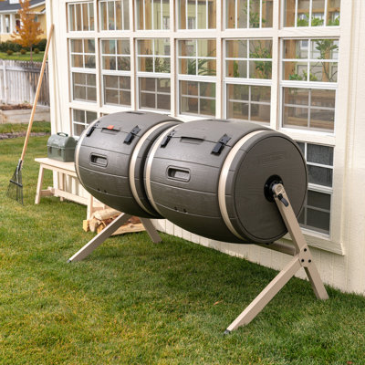 100 Gallons Plastic Odor Resistant Outdoor Tumbler Composter with Latching Lid