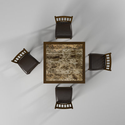 Grande table bistro espresso de style traditionnel avec paresseux amovible 18 po