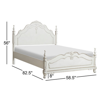Losoya Reese Solid and Manufactured Wood Ornate Carved Bed