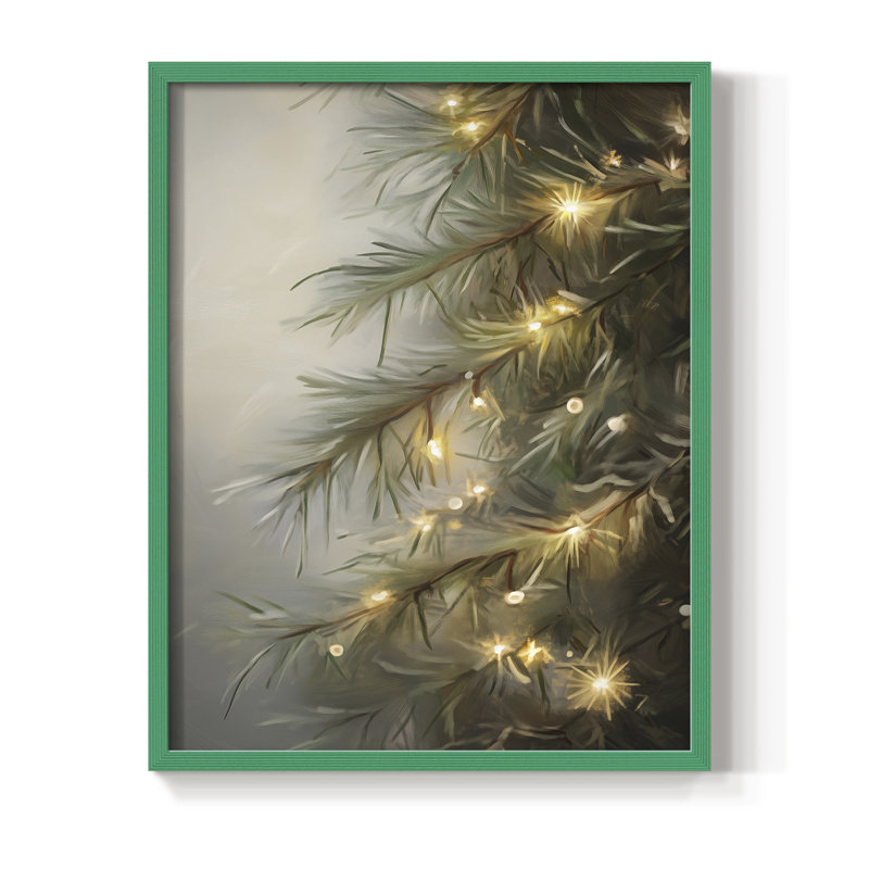 Art des Fêtes de Noël - série 2 - CCLXI, reproduction encadrée - bois massif, H 21 po x l 17 po, Vert