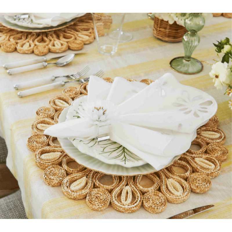 Marisol Placemat, Ivory/Natural