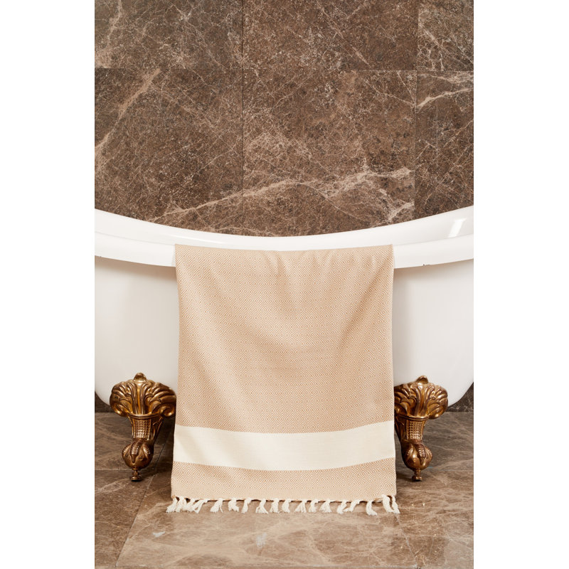 Serviette de plage Ponce simple, Brun