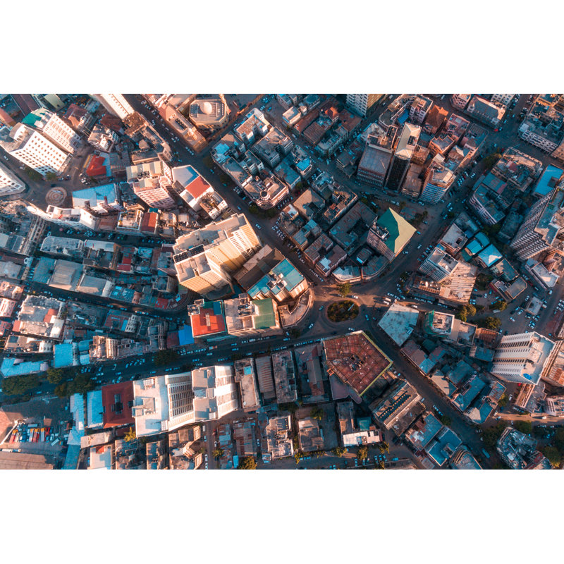 Aerial View Of The Haven Of Peace, City Of Dar Es Salaam by MOIZ HUSEIN - Wrapped Canvas Print, 30cm H x 46cm W x 3.8cm D