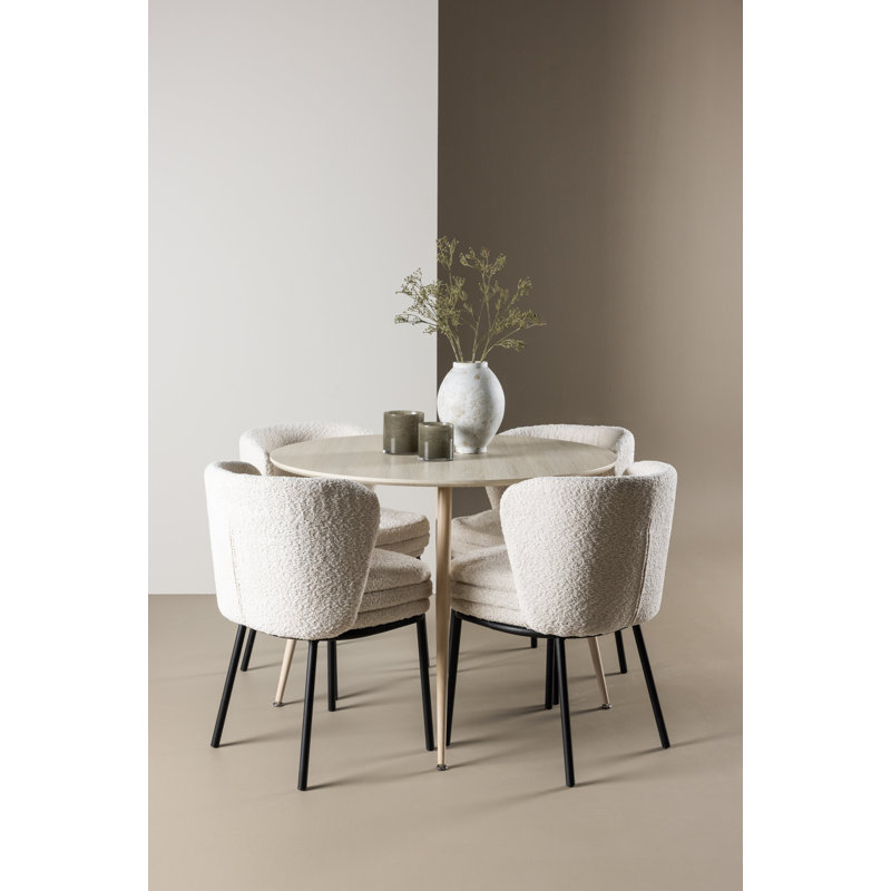 Shuler 4 - Person Dining Set, White
