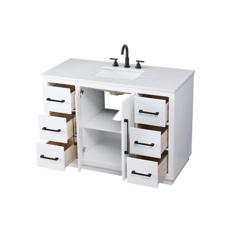 Meuble-lavabo simple 48 po, Blanc
