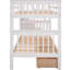 Lit simple superposé simple avec tiroirs en blanc - Solution de chambre à coucher confortable et élégante Twintwin Elegant pratique pour le décor