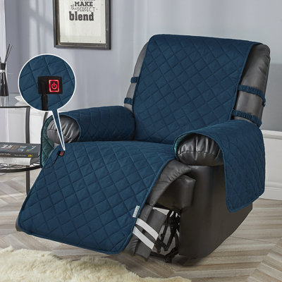 Heated Recliner Chair Cover, Stay in Place(SD Indigo, 23")