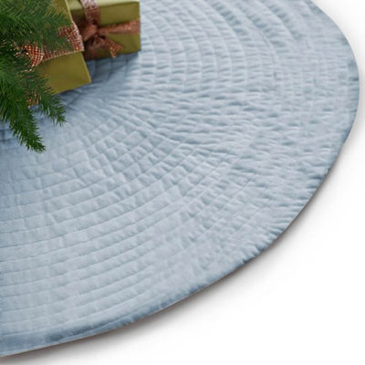 Circular Cotton Quilted Christmas Tree Skirt-54" Diameter