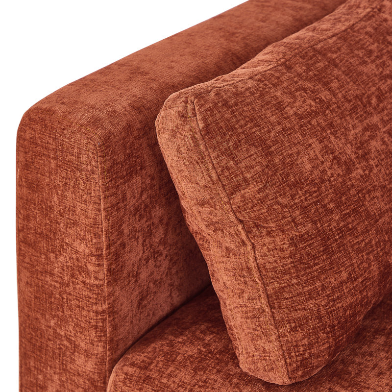 Canapé modulaire à accoudoirs modulaire Modern, Chenille orange