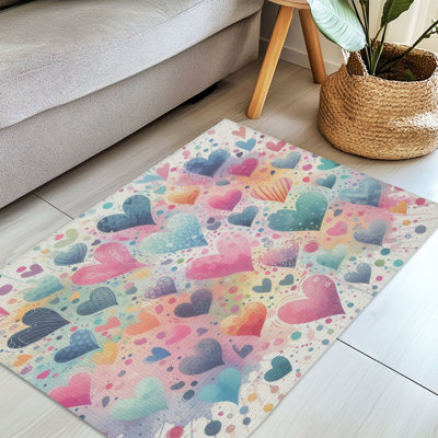 Tapis tressé Love Splash Bursts