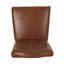 2 chaises de salle à manger Kd, cuir de polyuréthane brun appliqué, capitonnage à boutons, coutures en losange élaborées, pieds fuselés attrayants