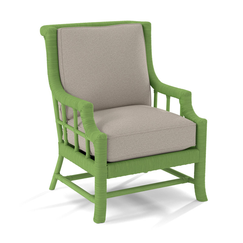 Lafayette Armchair, Beige Performance Fabric; 0851-73, Antique Frost White