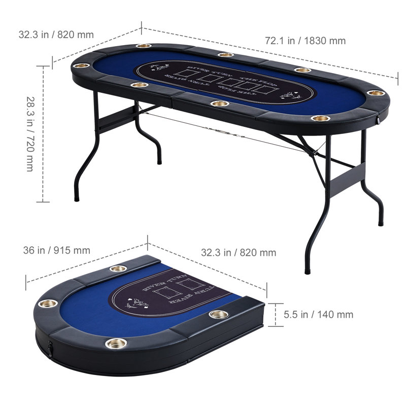 VEVOR 8 Player Foldable Poker Table