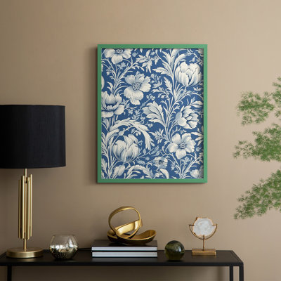 «Vintage Abstract Print VII», reproduction encadrée - bois massif