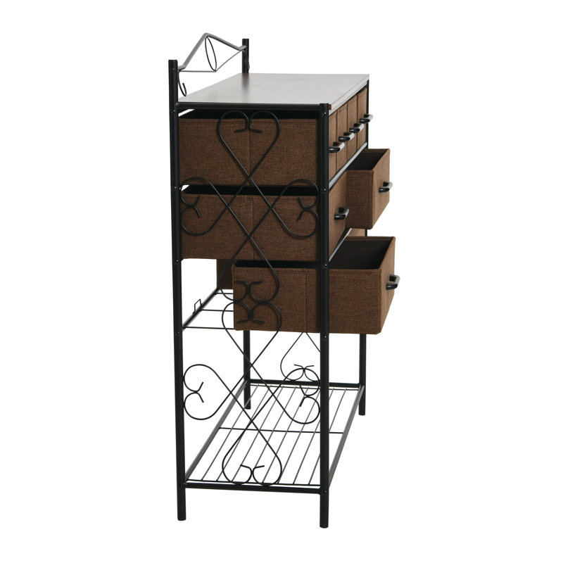 Buffet à 8 tiroirs, Noyer Mid-Century
