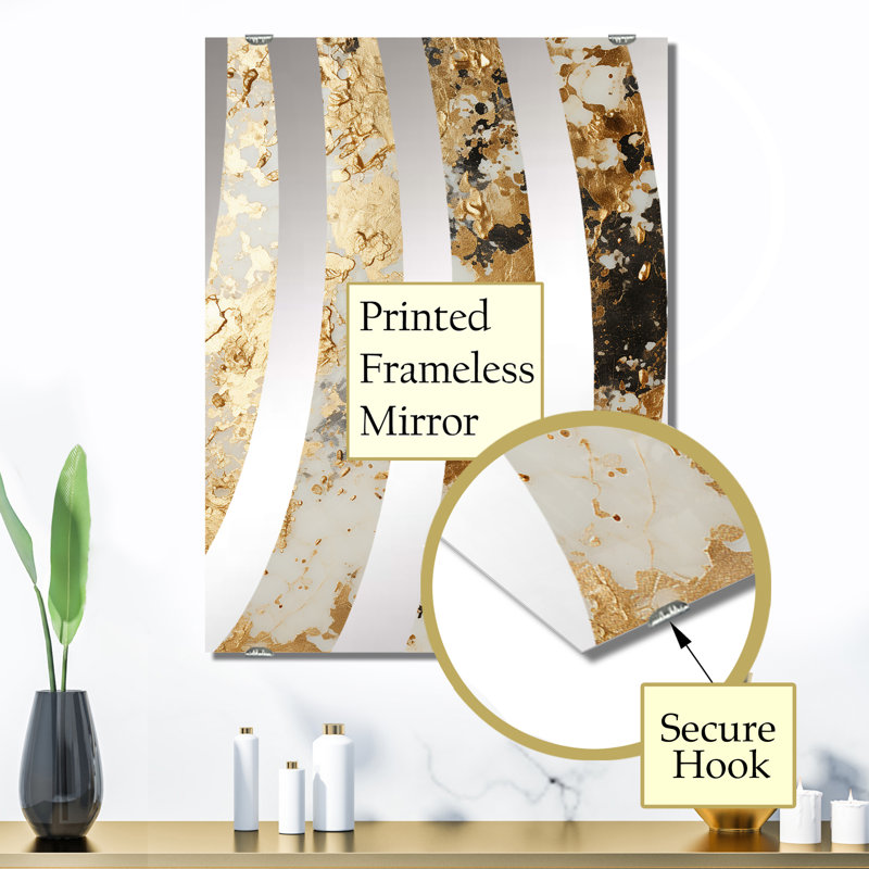 Miroir mural Pattillo - Champagne MIR137320, 32 po x 24 po