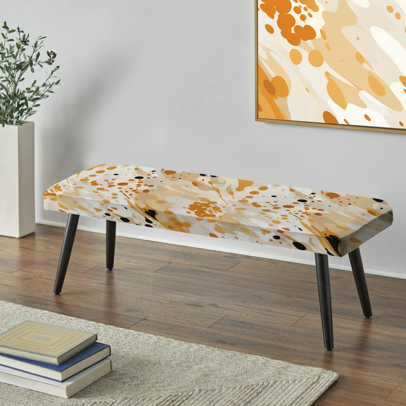 Beige Sphinx Spots - Banc abstrait rembourré noir