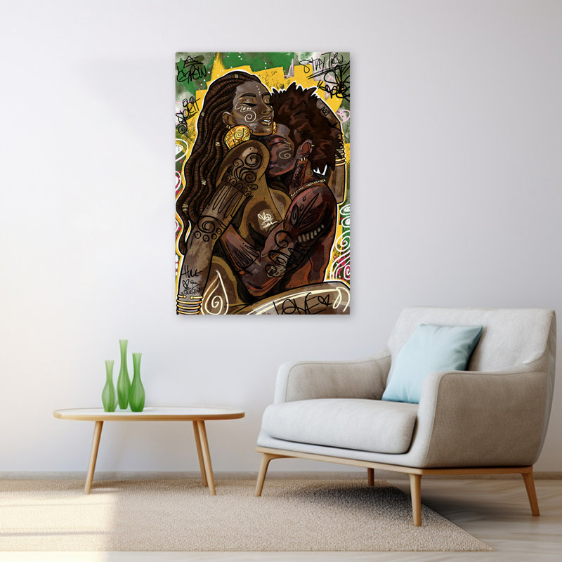Stability - Contemporary Multicultural Figurative Africa Art, 48" H x 32" W