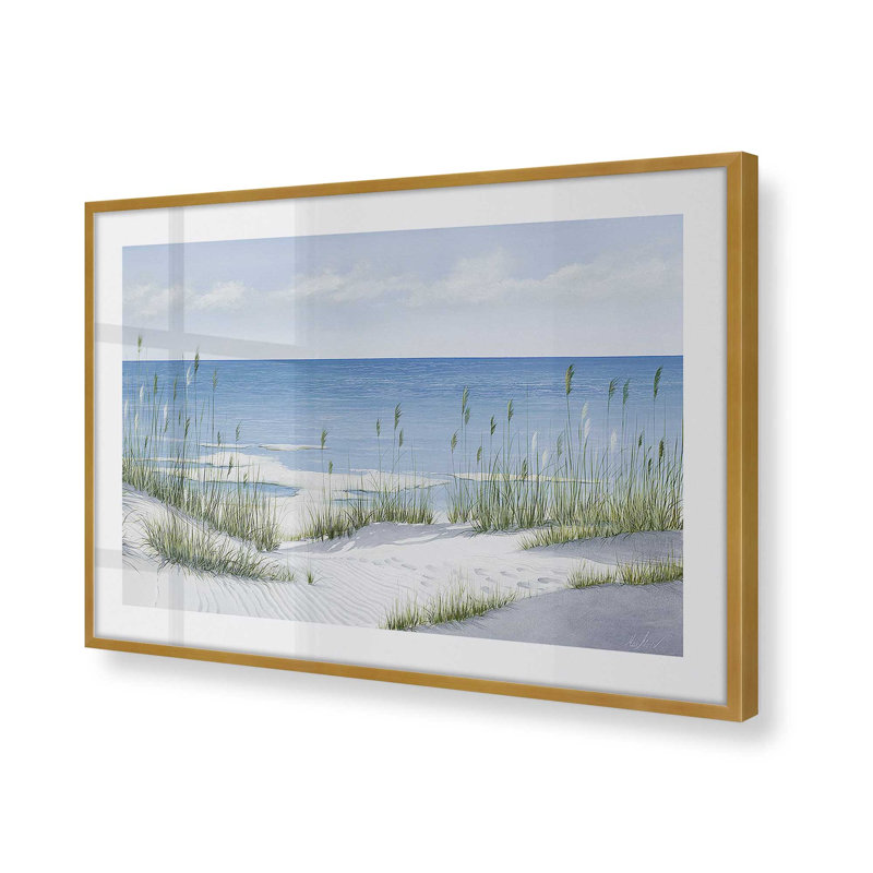 Sandy Whispers, encadré sur papier par Max Maxx Print, Or poli, H 13,25 po x l 17,25 po x P 1,25 po