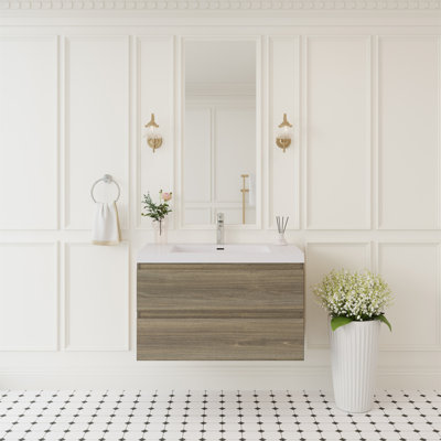 36" Floating Bathroom Vanity With Sink