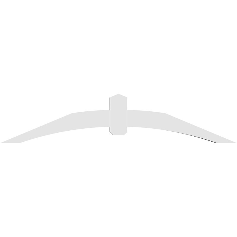 Support pour pignon en PVC Archdale, H 17,5 po x l 84 po (pas: 5/12), P 6 po x F 6 po