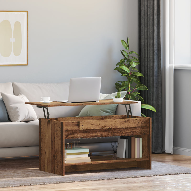 Coffee Table Engineered Wood Accent Living Room Modern Indoor Furniture, Old wood