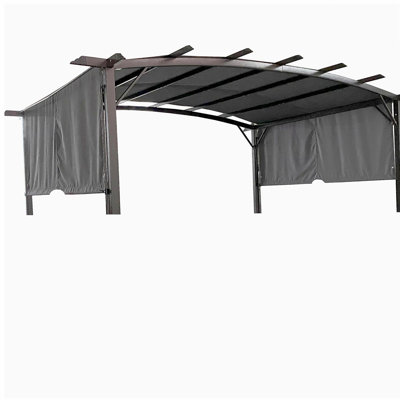 Universal Canopy Cover Replacement for 12x9 Ft Curved Outdoor Pergola Structure-Grey