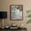 «Vintage Portrait Print», reproduction encadrée en bois massif