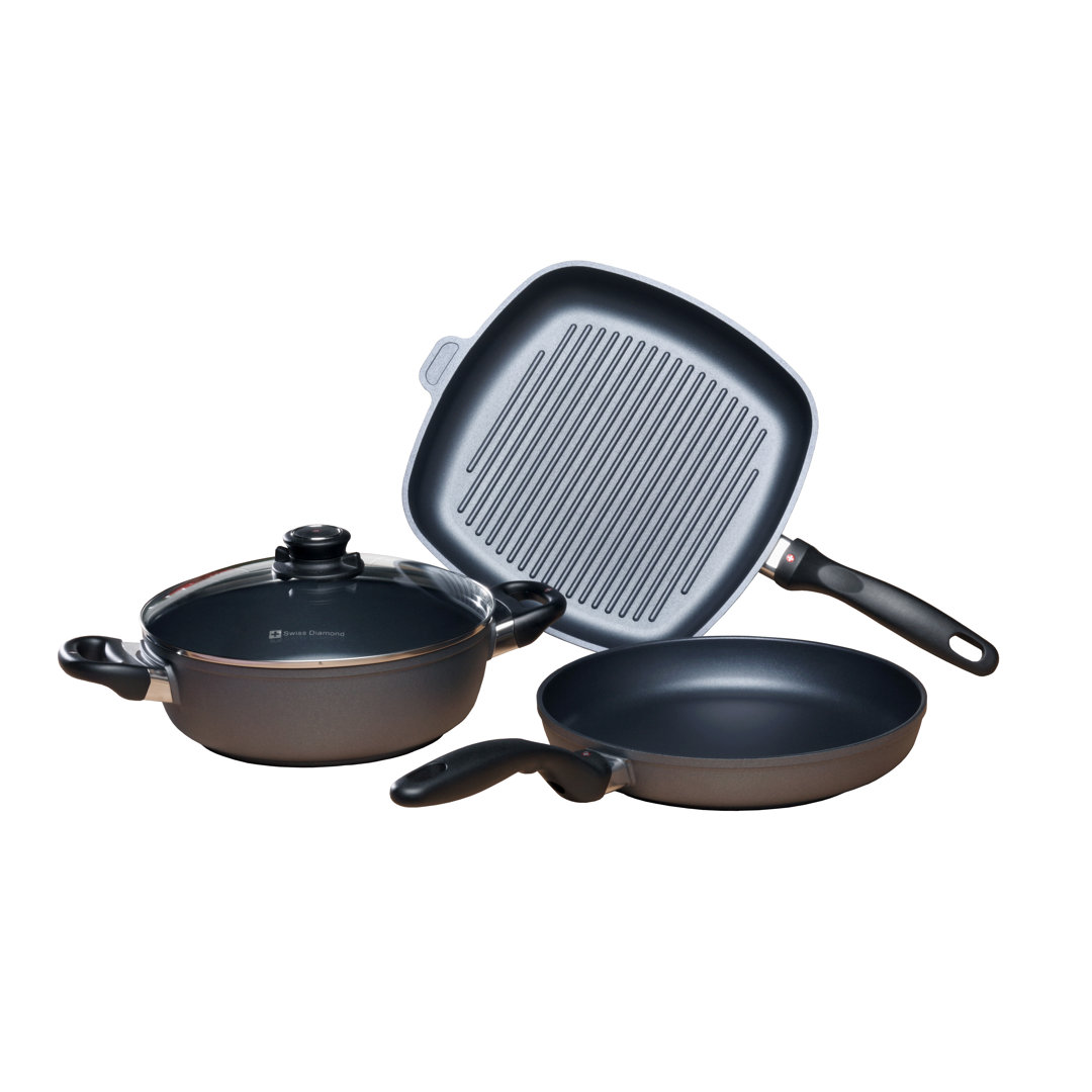 4-Piece Nonstick Cookware Set Swiss Diamond