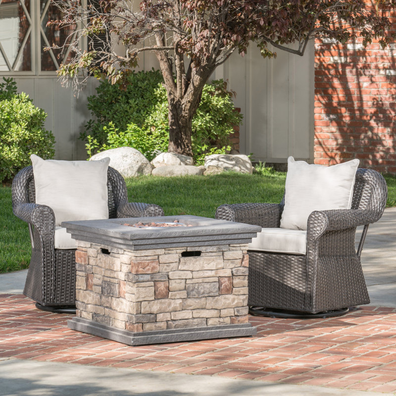 Chaise de patio avec coussin Melinda