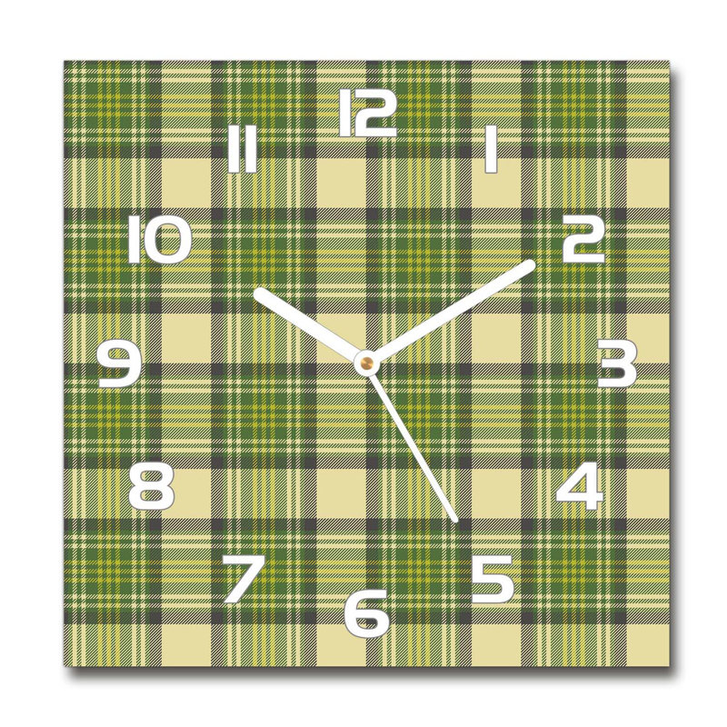 Immanuella Glass Wall Clock, White/Green/Cream