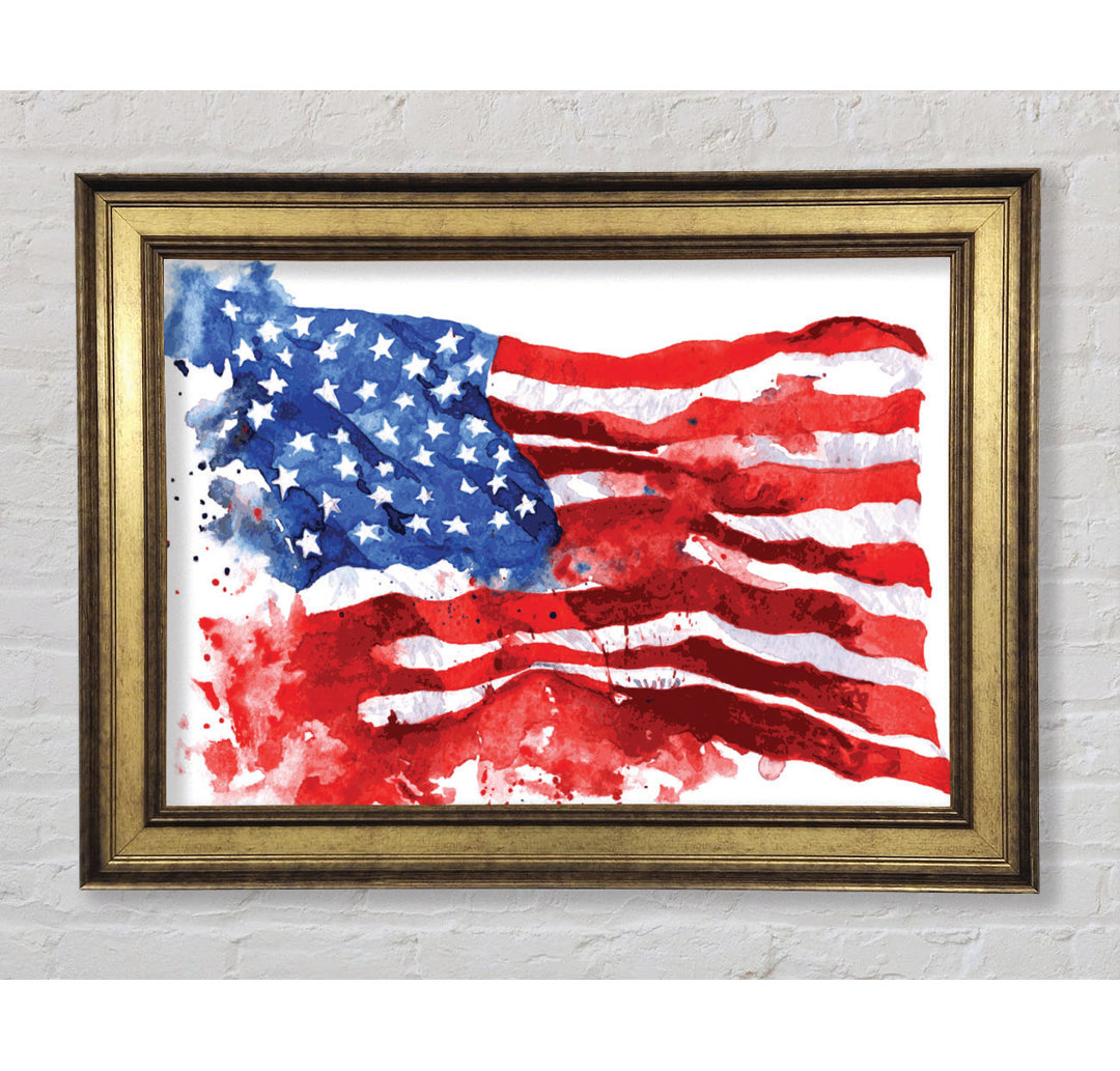 The Ink Splatter American Flag - Druck