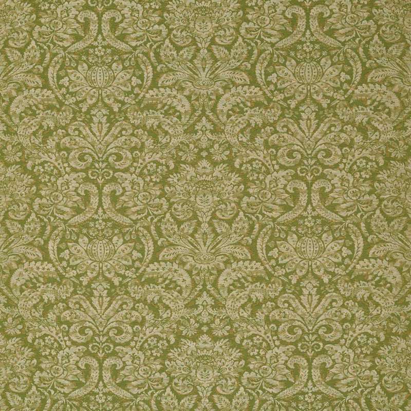 Suffolk Knole Damask Fabric, Evergreen