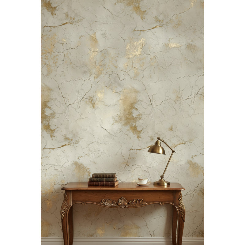 Wallpaper Abstract Beige Removable Wall Decor