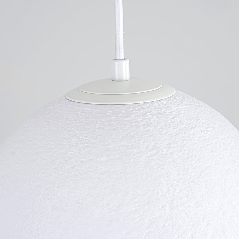 1-Light Modern Moon Globe Pendant Light with 3D-Printed Shade