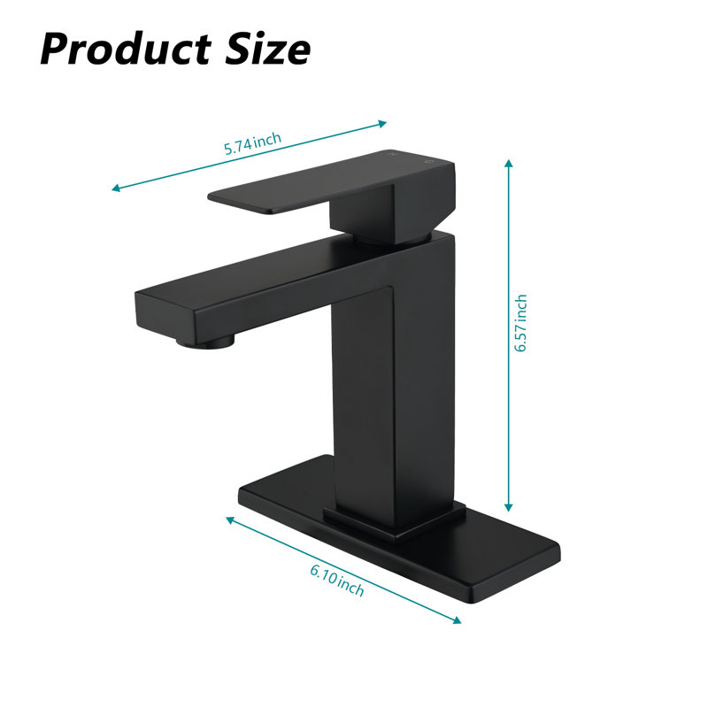 Single Hole Single Handle Bathroom Faucet, Matte Black