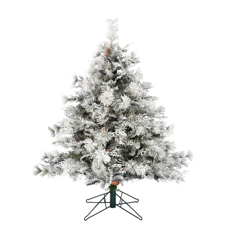Arbre de Noël artificiel pin blanc / vert 108 po H
