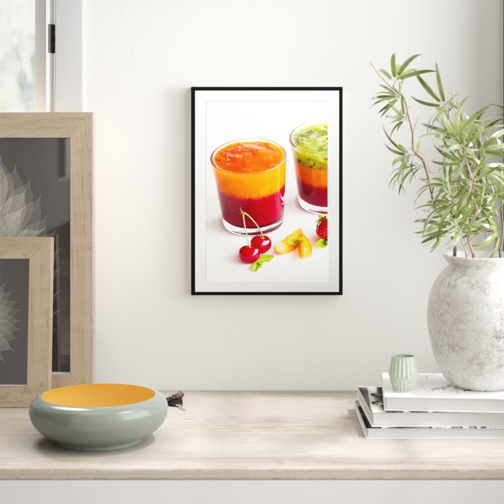 Gerahmter Fotodruck Gesunde Frucht-Smoothies