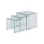 Brendon Glass Top Sled Nesting Tables