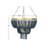 2-Tier Draped Wood Bead Chandelier-923581451