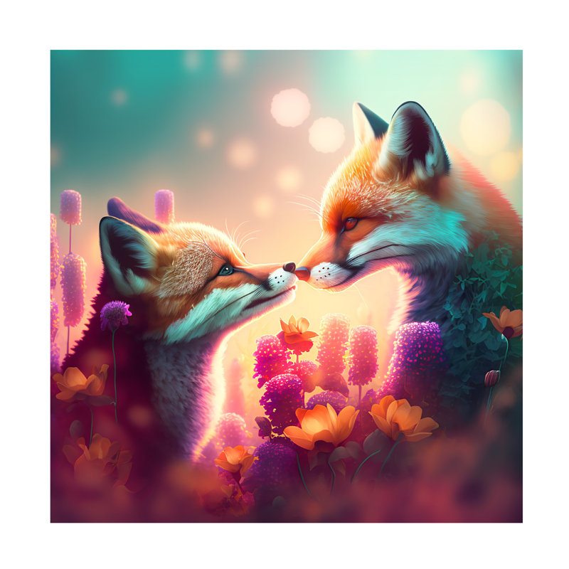 «Animals Woodland Animals», impression sur toile, H 14 po x l 14 po x P 2 po