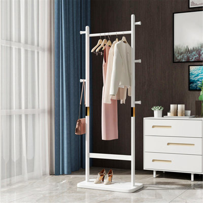 Portemanteaux en bois massif 23,6 * 11 * 64,1 po Protection de l'environnement solide Facile à assembler Peut être placé dans la chambre / entrée / salon