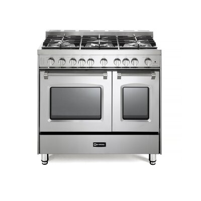 Verona Prestige Double  36"" Freestanding Gas Range with Convection Oven -  VPFSGG365DSS