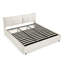 Très grand lit plateforme tapissier hydraulique avec tête de lit intégrée, tissu chenille, beige-448528271-448528268