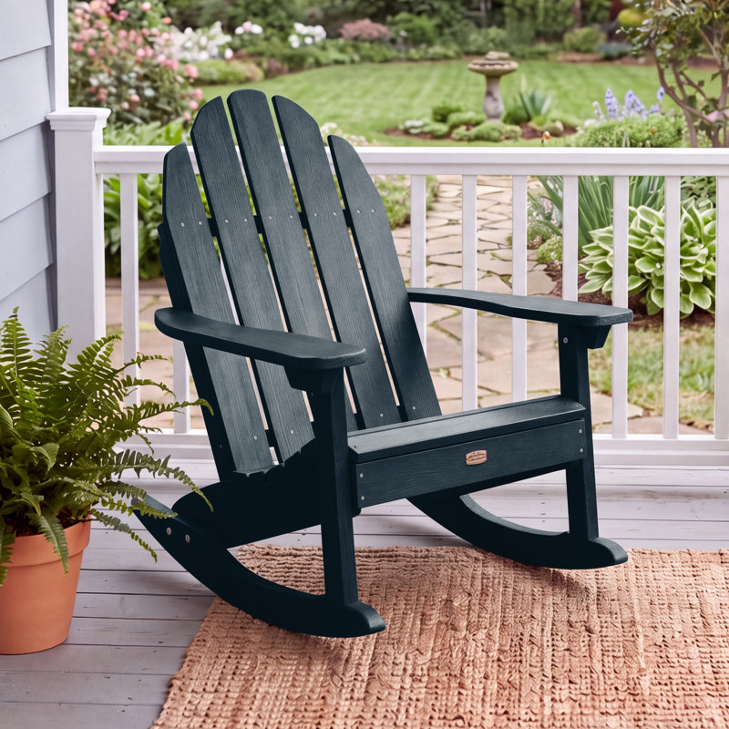Chaise berçante en plastique Natoli, Bleu fédéral