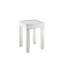 Table d'appoint argentée avec plateau miroir et faux diamants, verre trempé de 10 cm, finitions diamantées de 40 x 40 x 60 cm, plateau épais, charge maximale de 18 kg