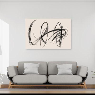 Abstrait noir abstrait abstrait "Bold", art mural contemporain